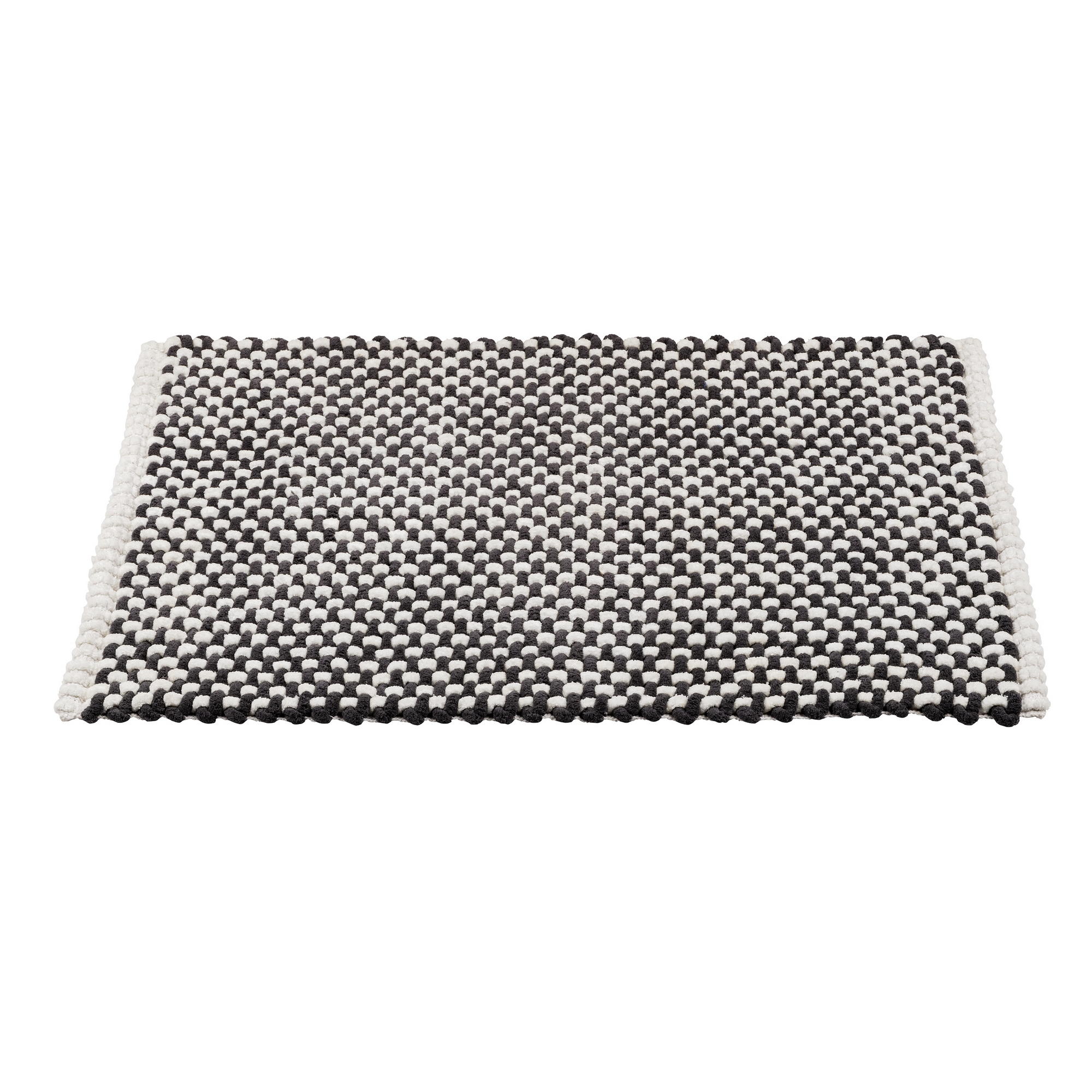 Badteppich 'Covelo' weiß-anthrazit 50 x 80 cm