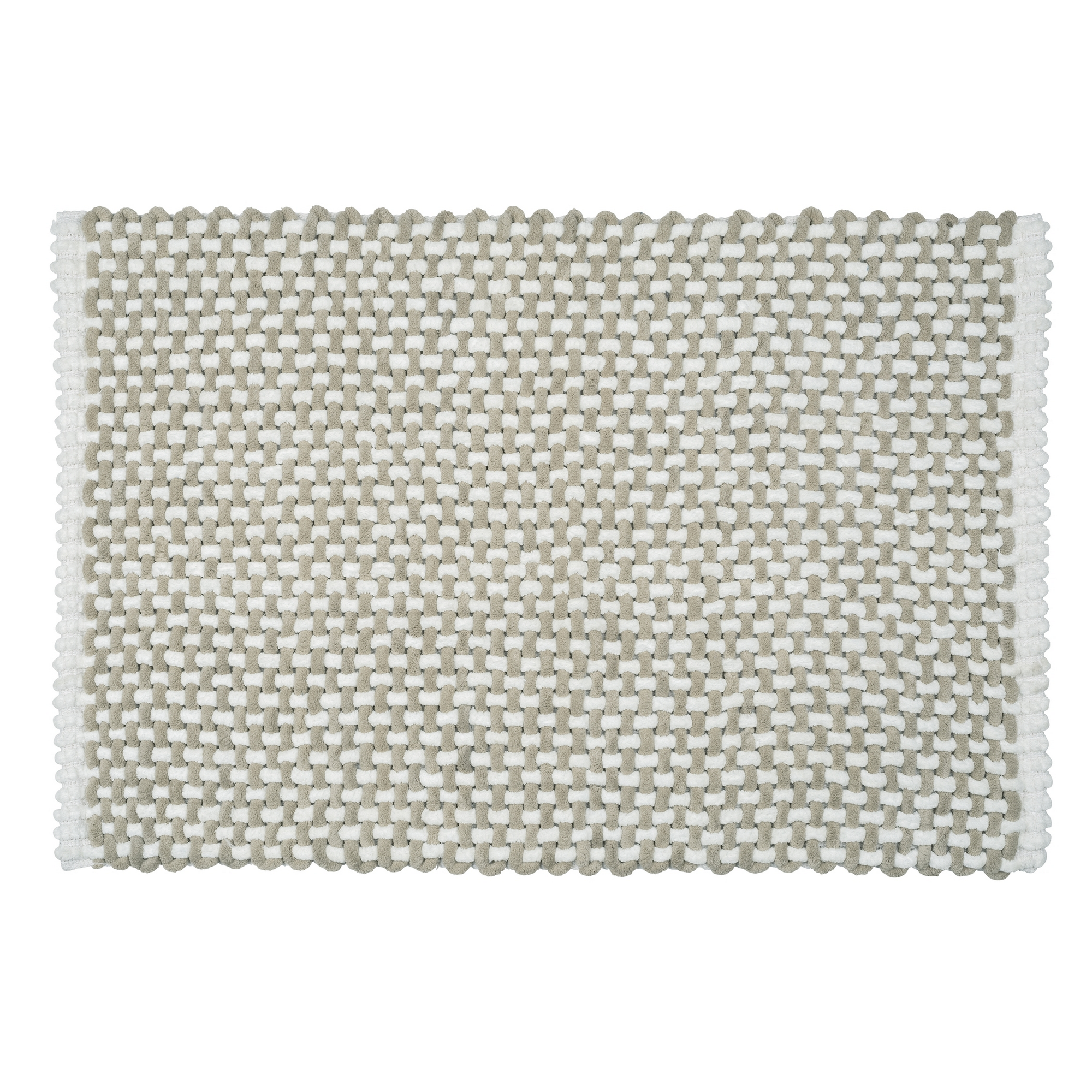 Badteppich 'Covelo' weiß-beige 50 x 80 cm
