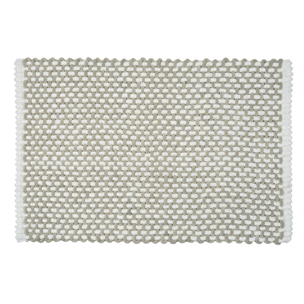 Badteppich 'Covelo' weiß-beige 50 x 80 cm