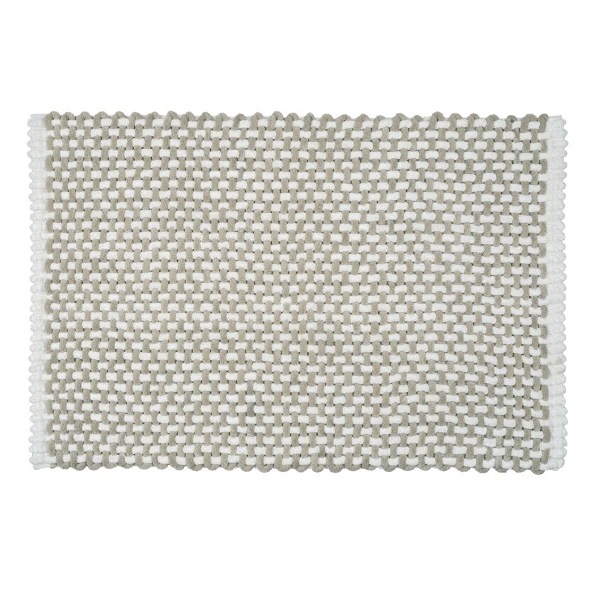 Badteppich 'Covelo' weiß-beige 50 x 80 cm