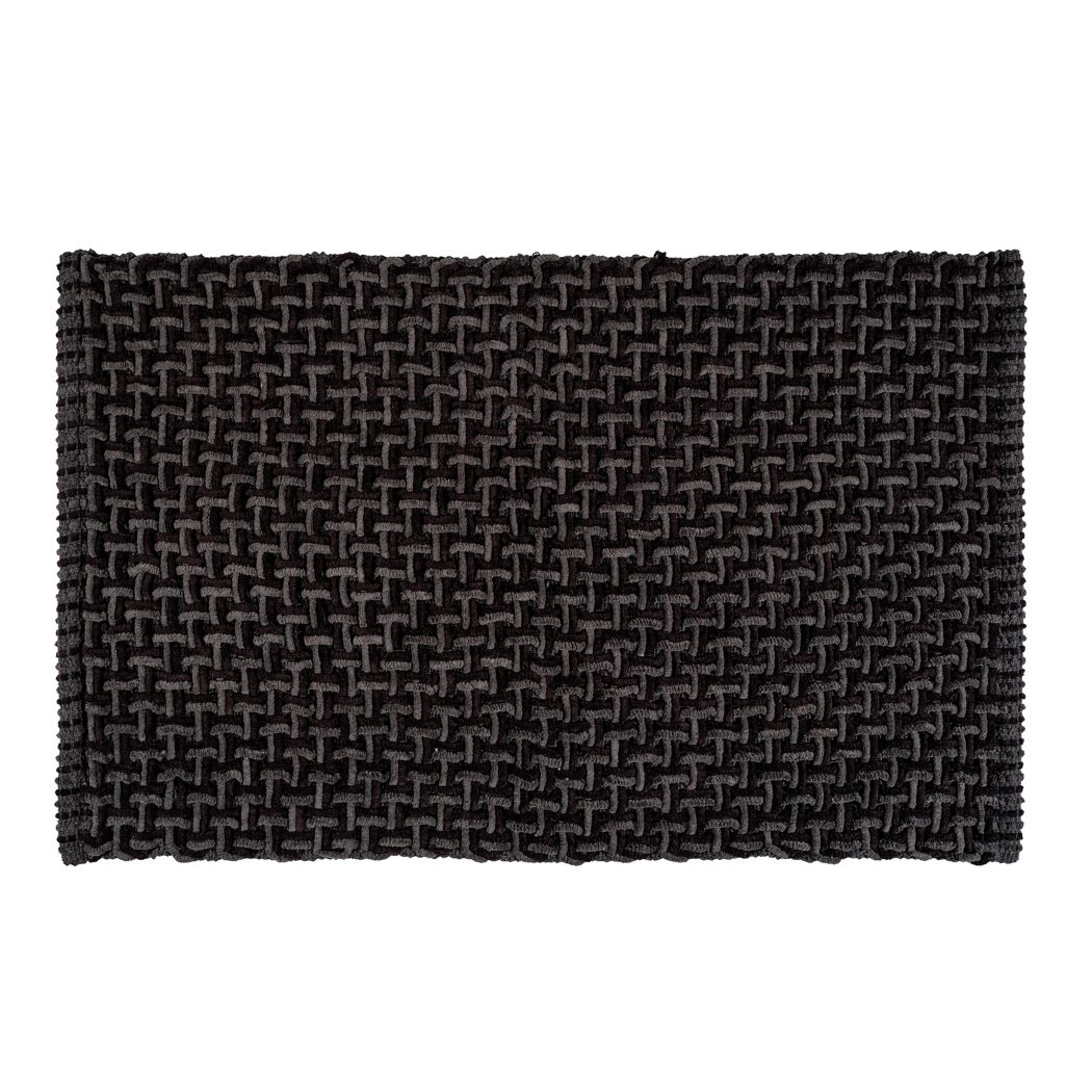 Badteppich 'Ecoli' schwarz-anthrazit 50 x 80 cm