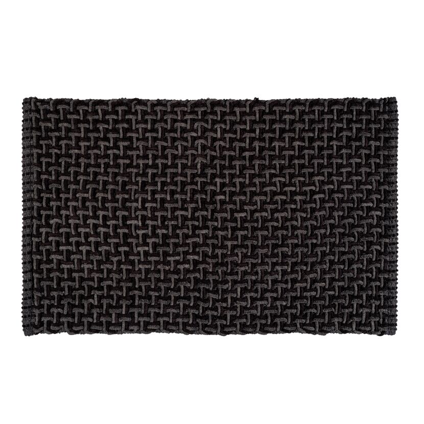 Badteppich 'Ecoli' schwarz-anthrazit 50 x 80 cm