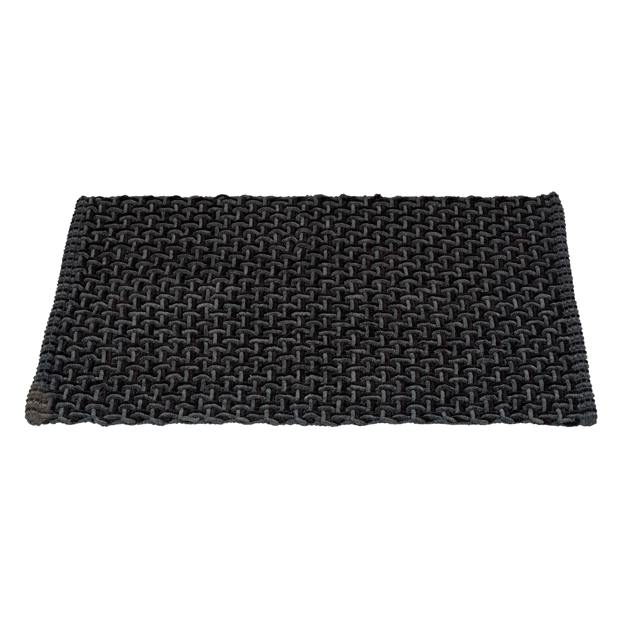 Badteppich 'Ecoli' schwarz-anthrazit 50 x 80 cm