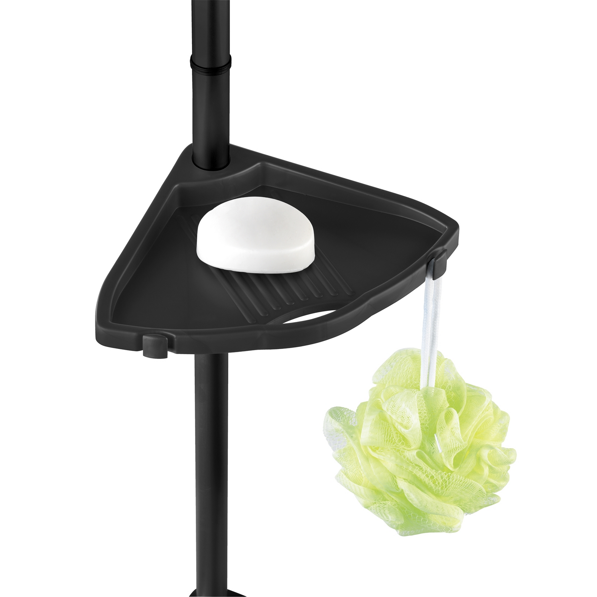 Duschregal teleskopierbar 'Compact' Aluminium schwarz 26 x 78-275 x 19,5 cm