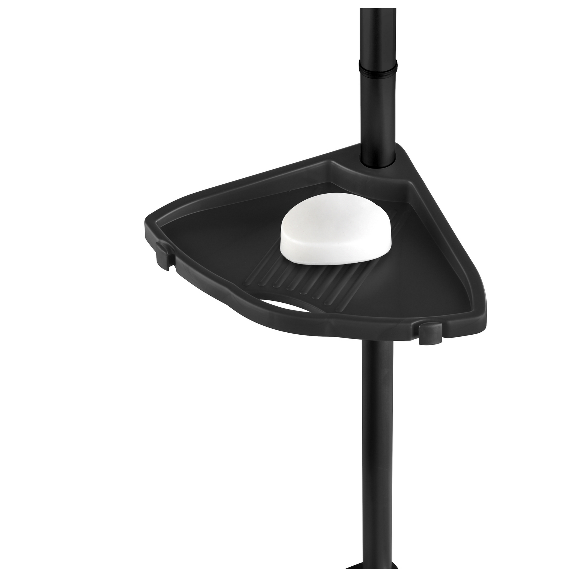 Duschregal teleskopierbar 'Compact' Aluminium schwarz 26 x 78-275 x 19,5 cm