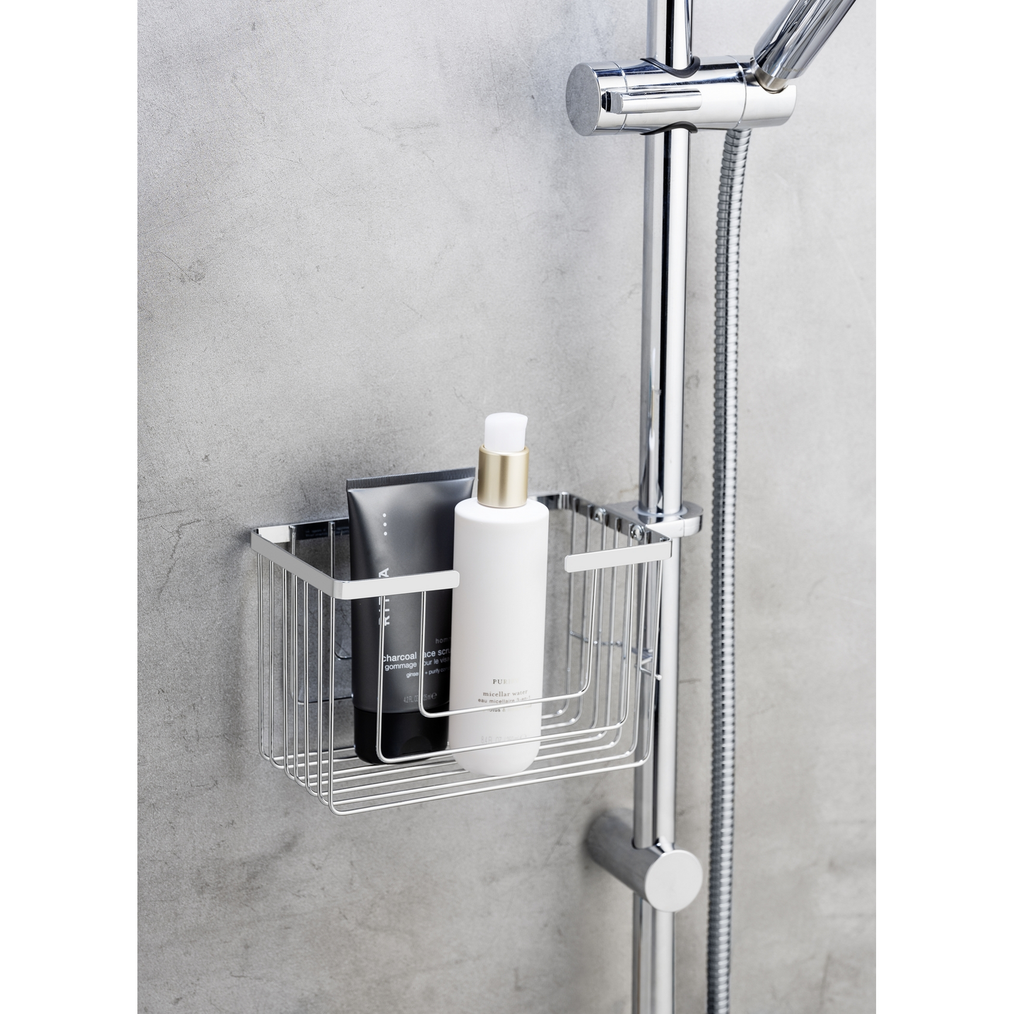 Duschregal 'Valognes' Edelstahl chromfarben 20 x 12 x 13 cm