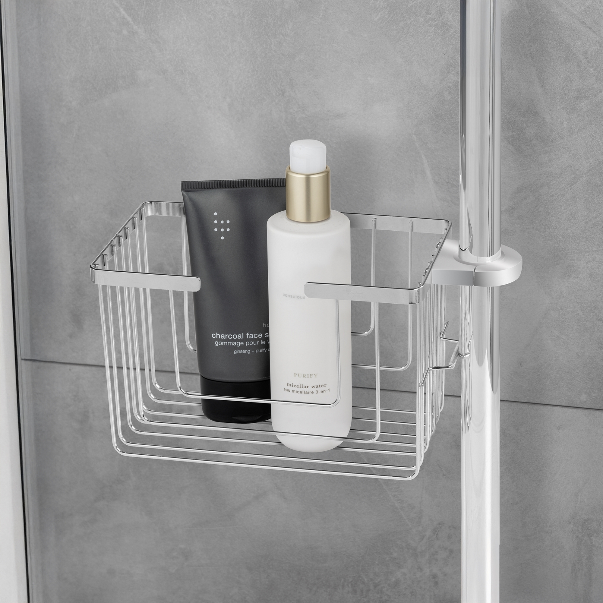 Duschregal 'Valognes' Edelstahl chromfarben 20 x 12 x 13 cm