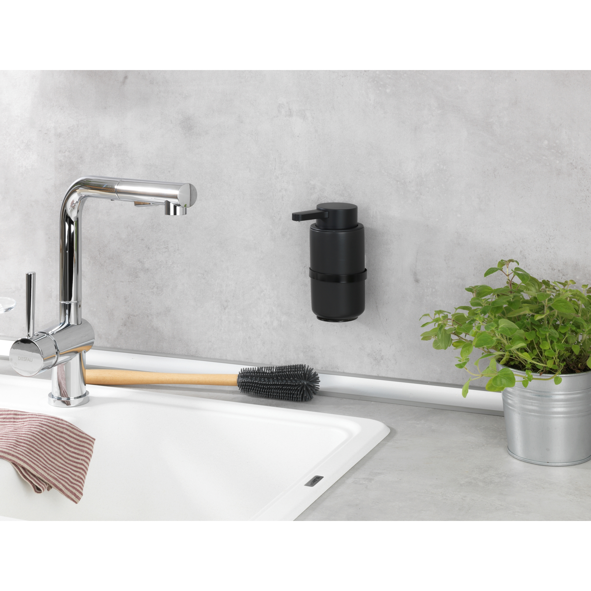 Seifenspender 'Woya' Keramik schwarz 250 ml