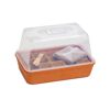 Mini-Gewächshaus-Set 'S' Terracotta 29 x 19 x 19,5 cm mit Deckel