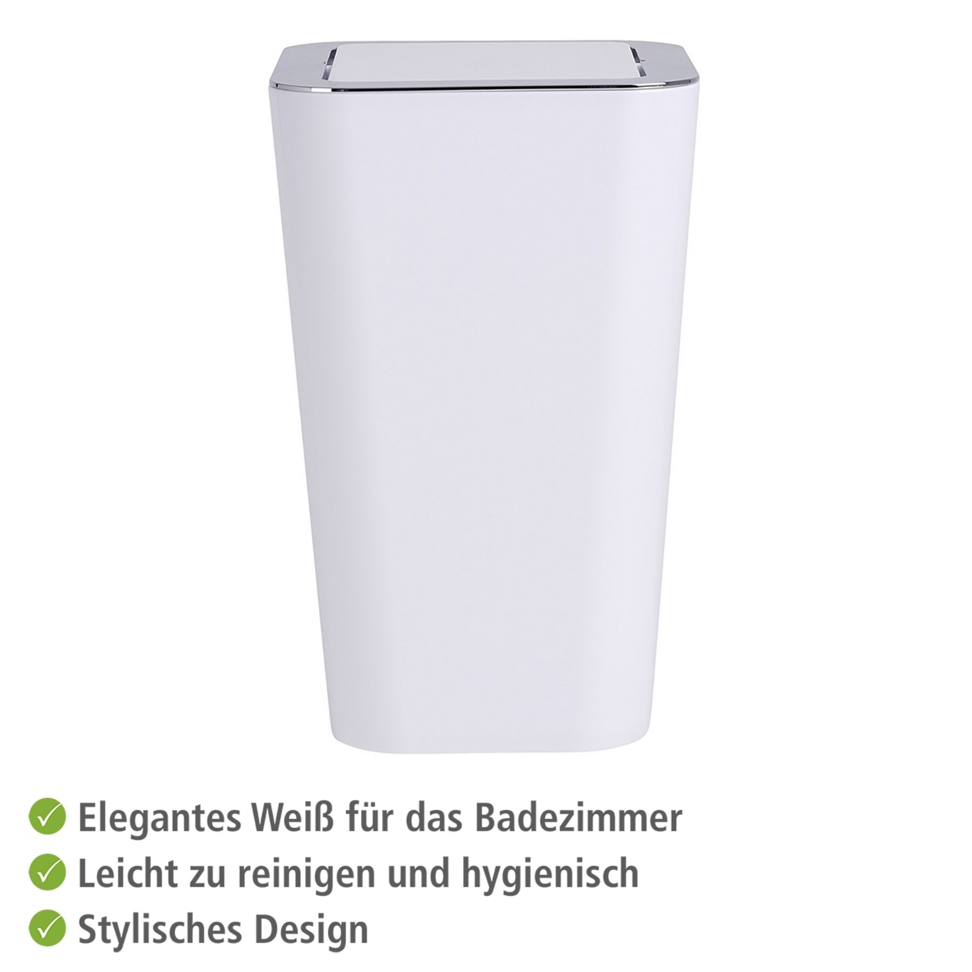 Schwingdeckeleimer 'Candy' weiß Ø 18 x 28,5 cm 6 l