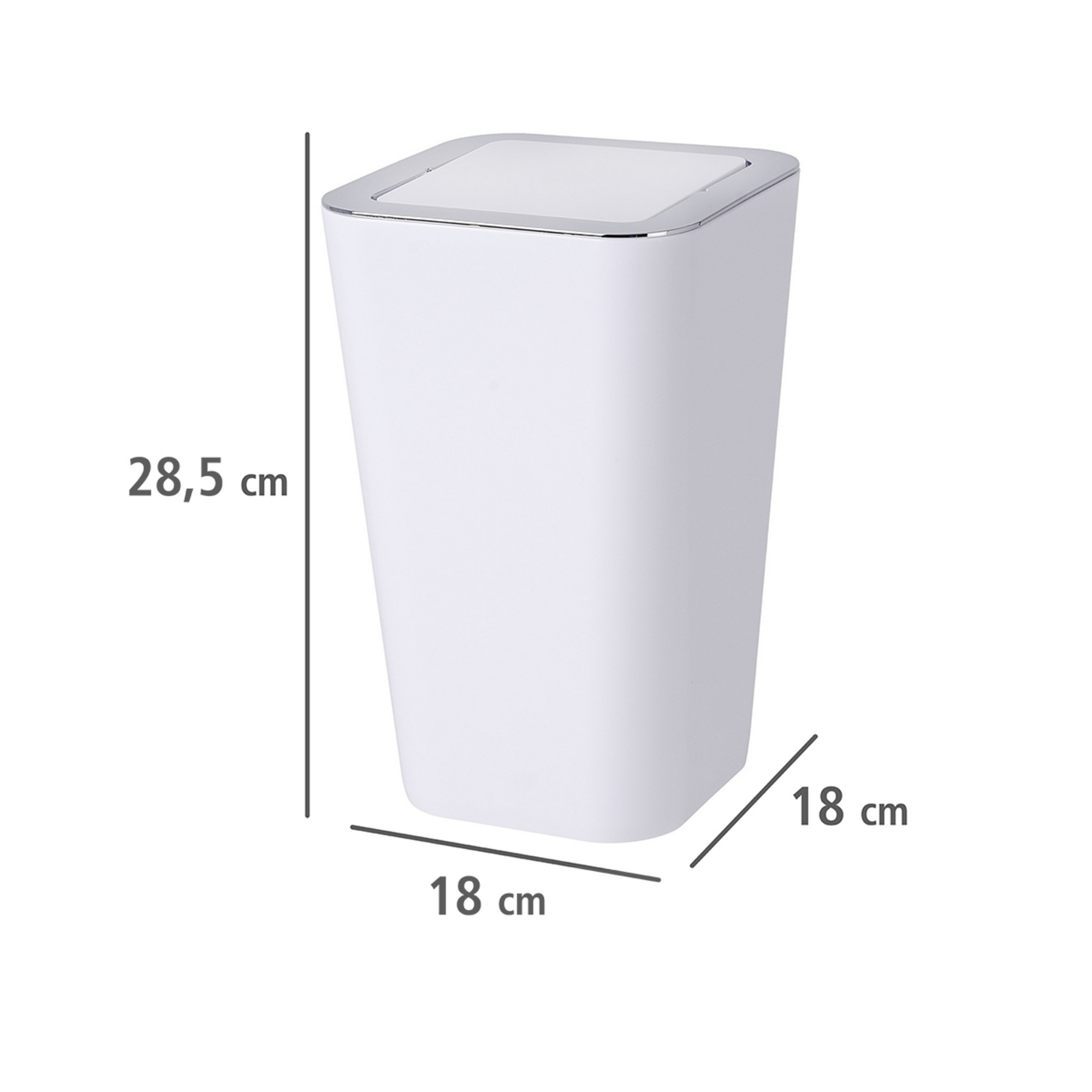 Schwingdeckeleimer 'Candy' weiß Ø 18 x 28,5 cm 6 l