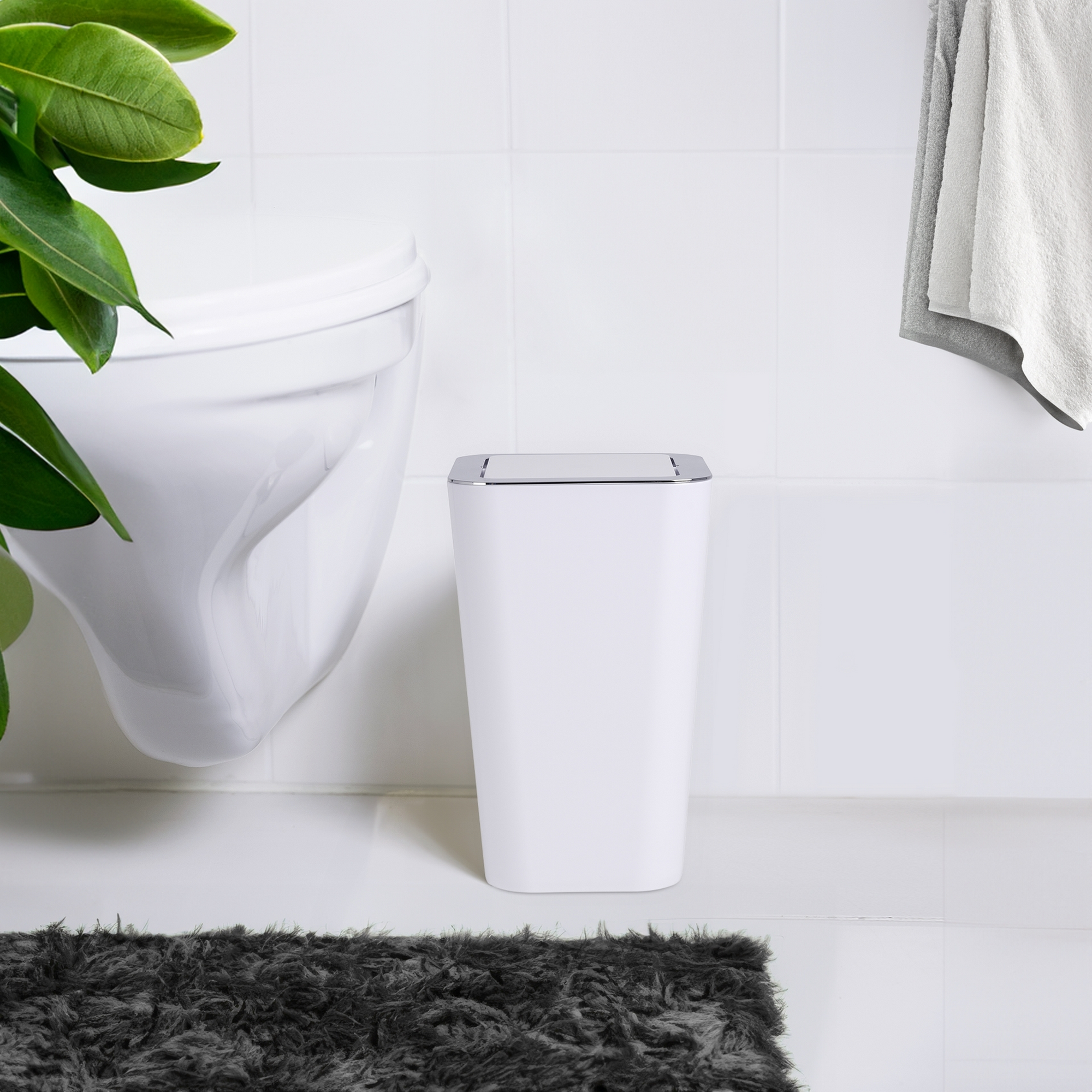 Schwingdeckeleimer 'Candy' weiß Ø 18 x 28,5 cm 6 l