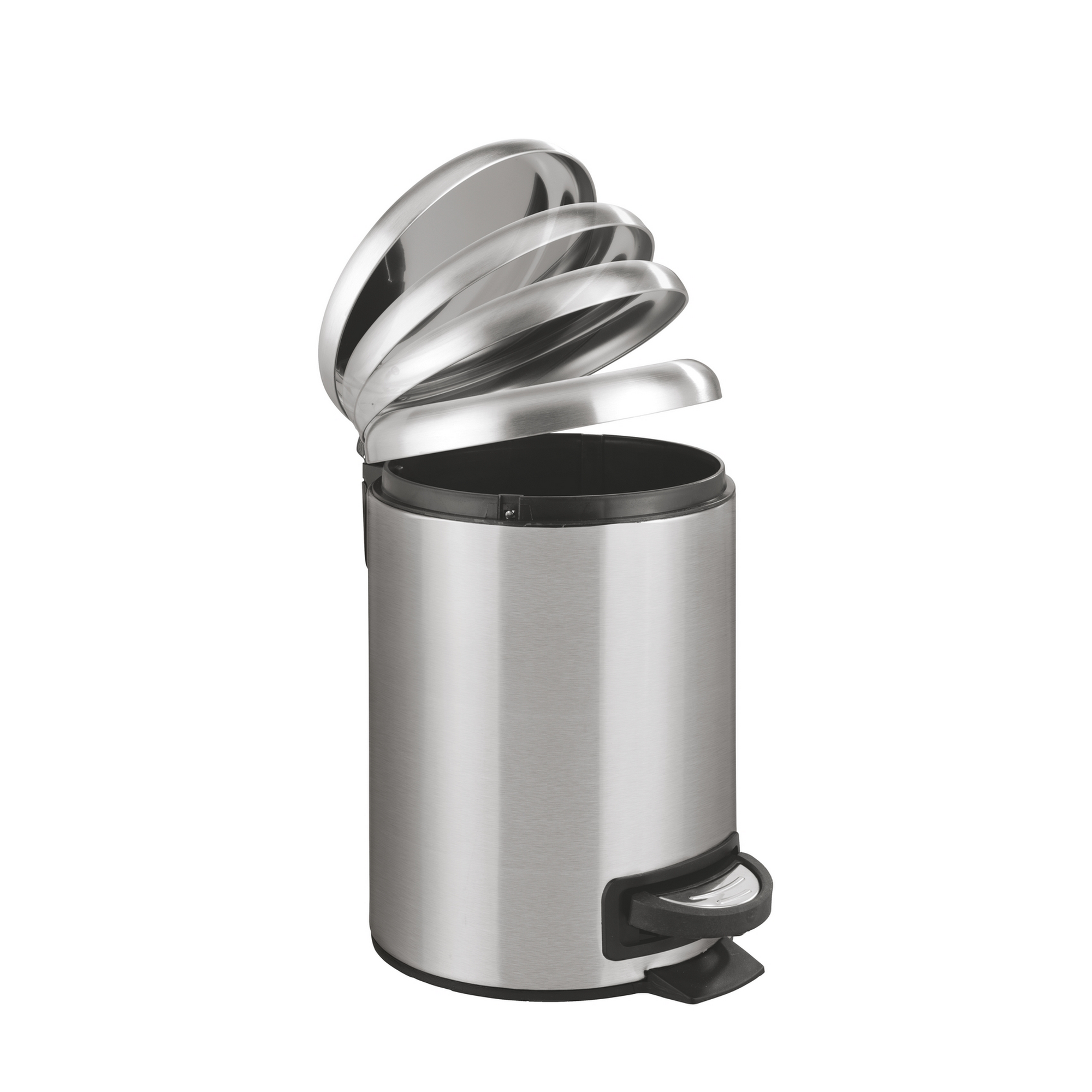 Kosmetikeimer 'Leman' edelstahlfarben 17 x 25 x 22,5 cm 3 l