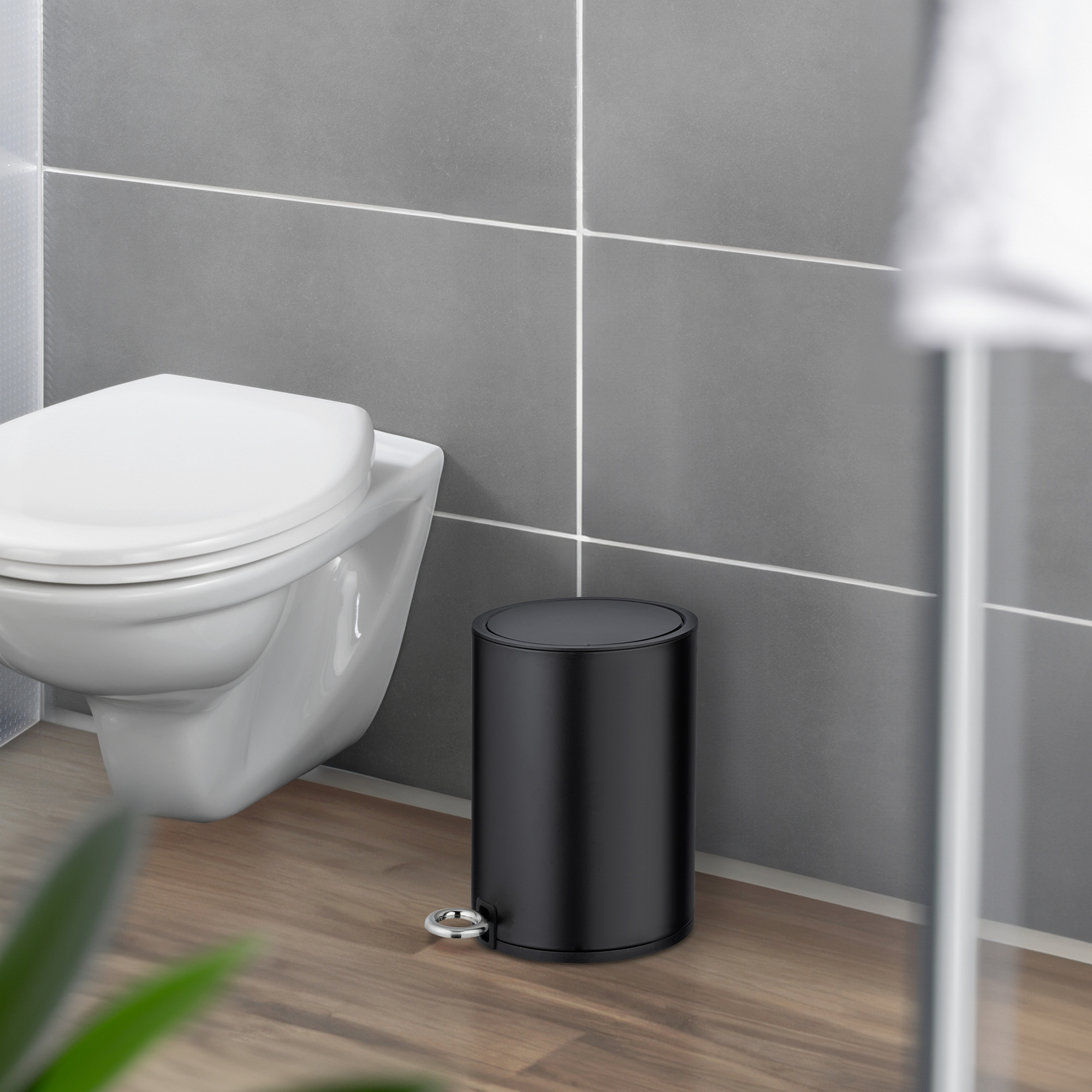 Kosmetikeimer 'Monza' schwarz 18,5 x 25,5 x 24,5 cm 3 l