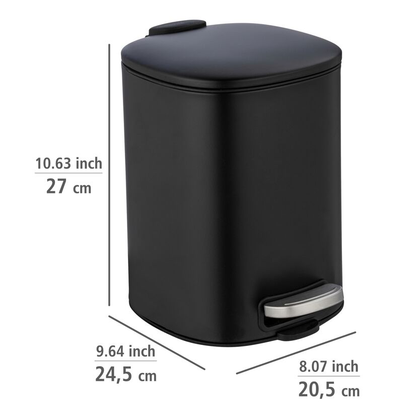 Kosmetikeimer 'Alassio' schwarz 20,5 x 27 x 24,5 cm 5 l