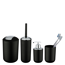 Bad-Accessoire-Set 'Brasil' schwarz 4-teilig