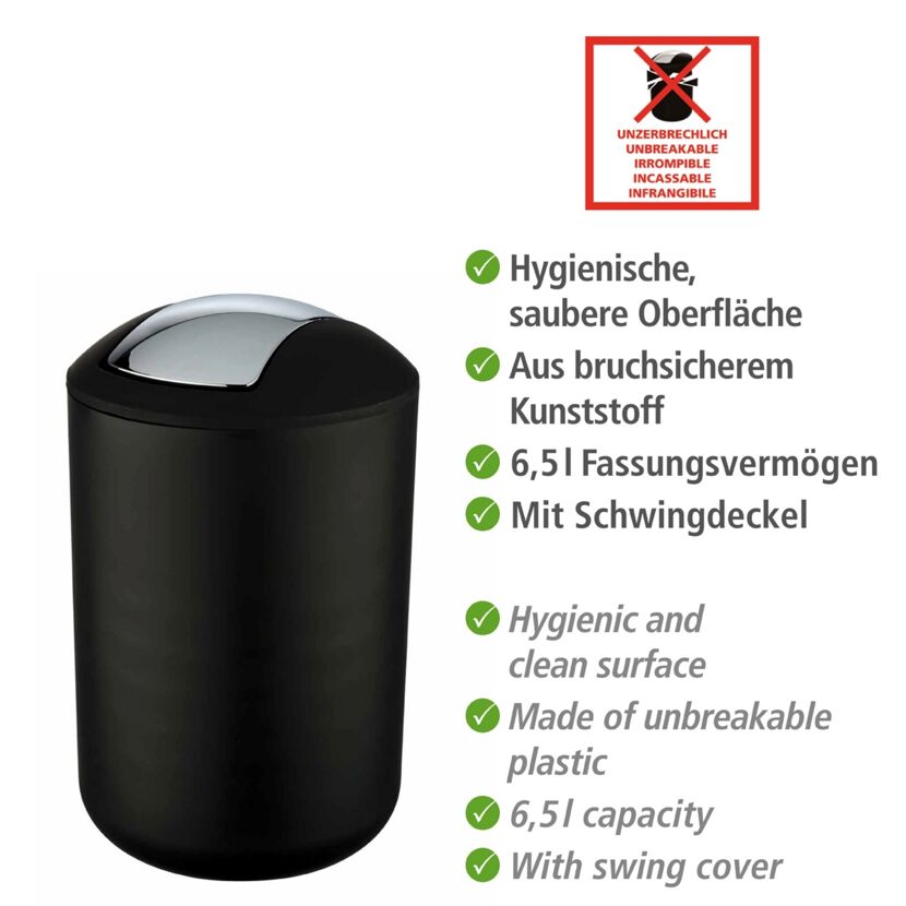 Bad-Accessoire-Set 'Brasil' schwarz 4-teilig