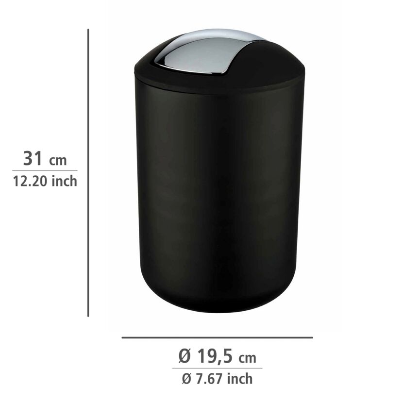 Bad-Accessoire-Set 'Brasil' schwarz 4-teilig