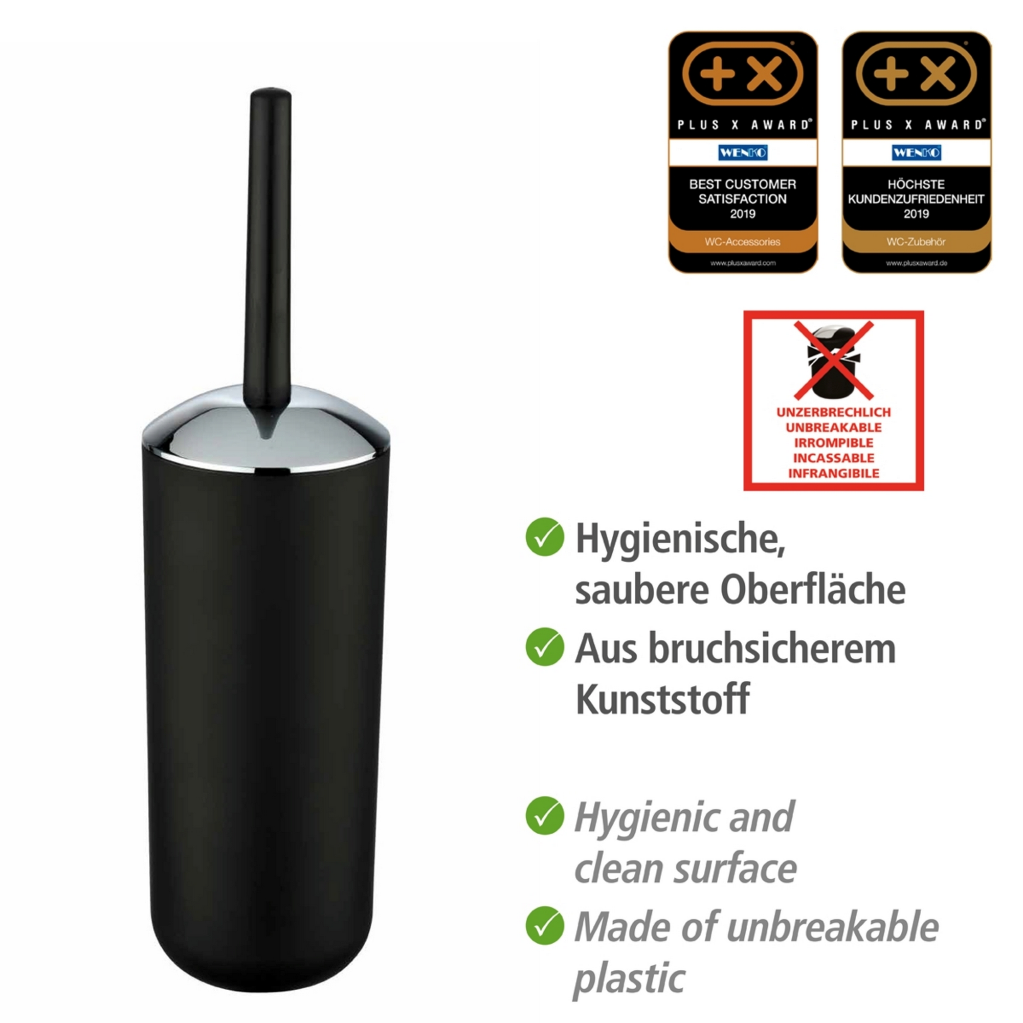 Bad-Accessoire-Set 'Brasil' schwarz 4-teilig