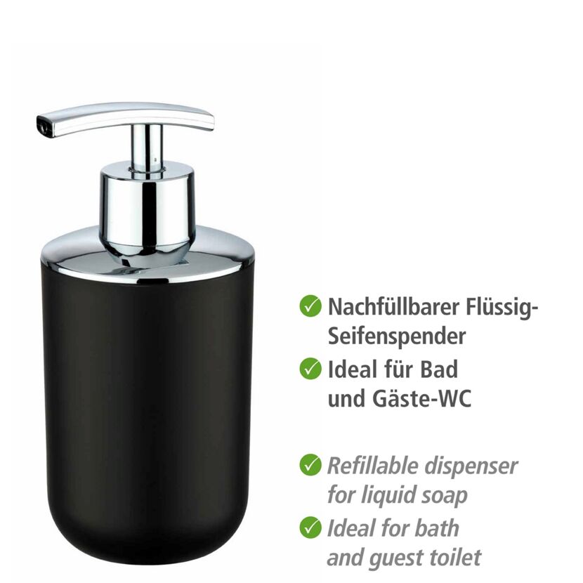 Bad-Accessoire-Set 'Brasil' schwarz 4-teilig