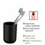 Bad-Accessoire-Set 'Brasil' schwarz 4-teilig