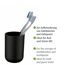 Bad-Accessoire-Set 'Brasil' schwarz 4-teilig