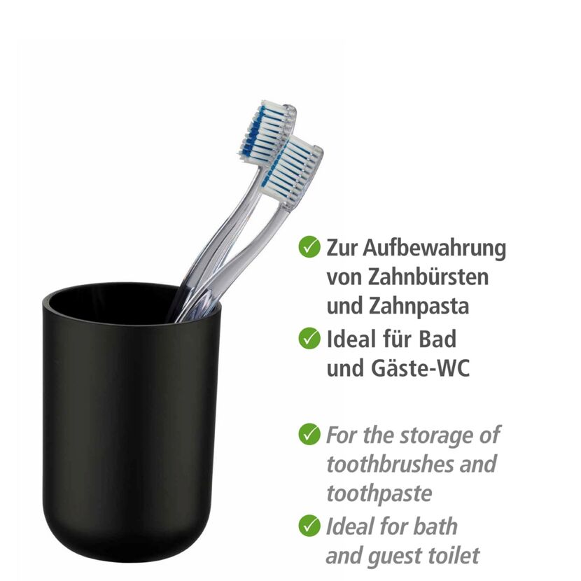 Bad-Accessoire-Set 'Brasil' schwarz 4-teilig