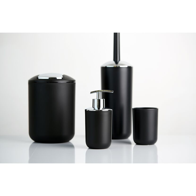 Bad-Accessoire-Set 'Brasil' schwarz 4-teilig