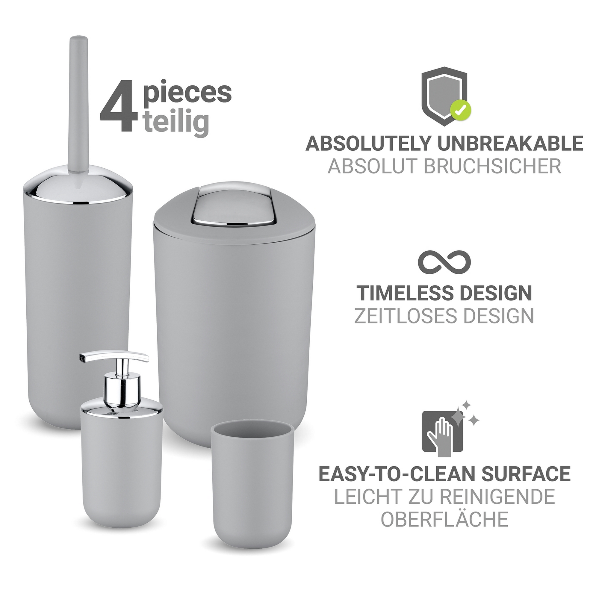 Bad-Accessoire-Set 'Brasil' grau 4-teilig