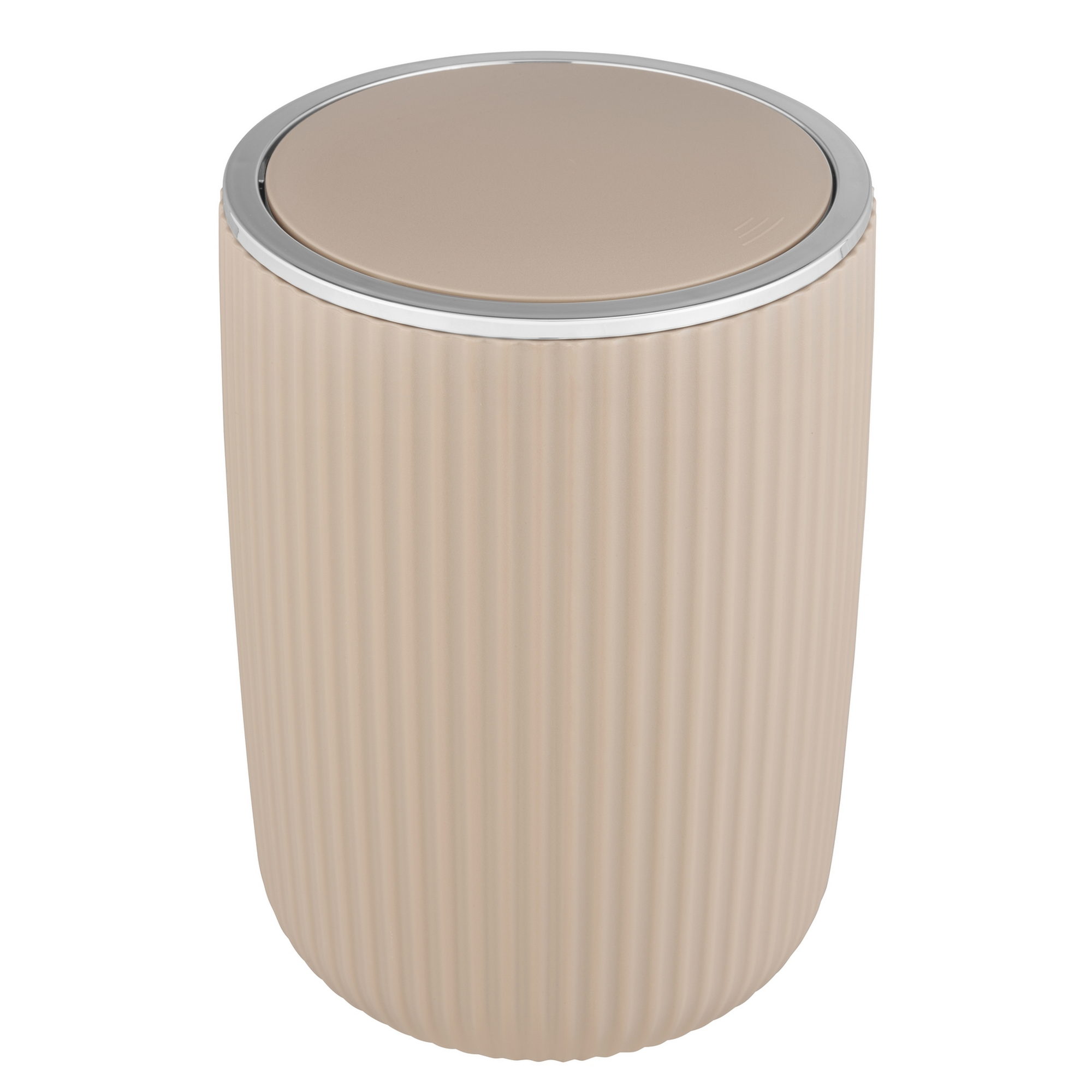 Schwingdeckeleimer 'Agropoli' beige Ø 19 x 27 cm 5,5 l