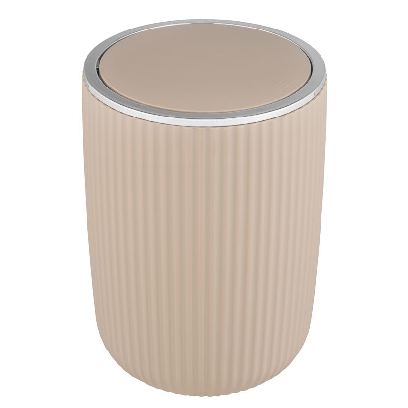 Schwingdeckeleimer 'Agropoli' beige Ø 19 x 27 cm 5,5 l