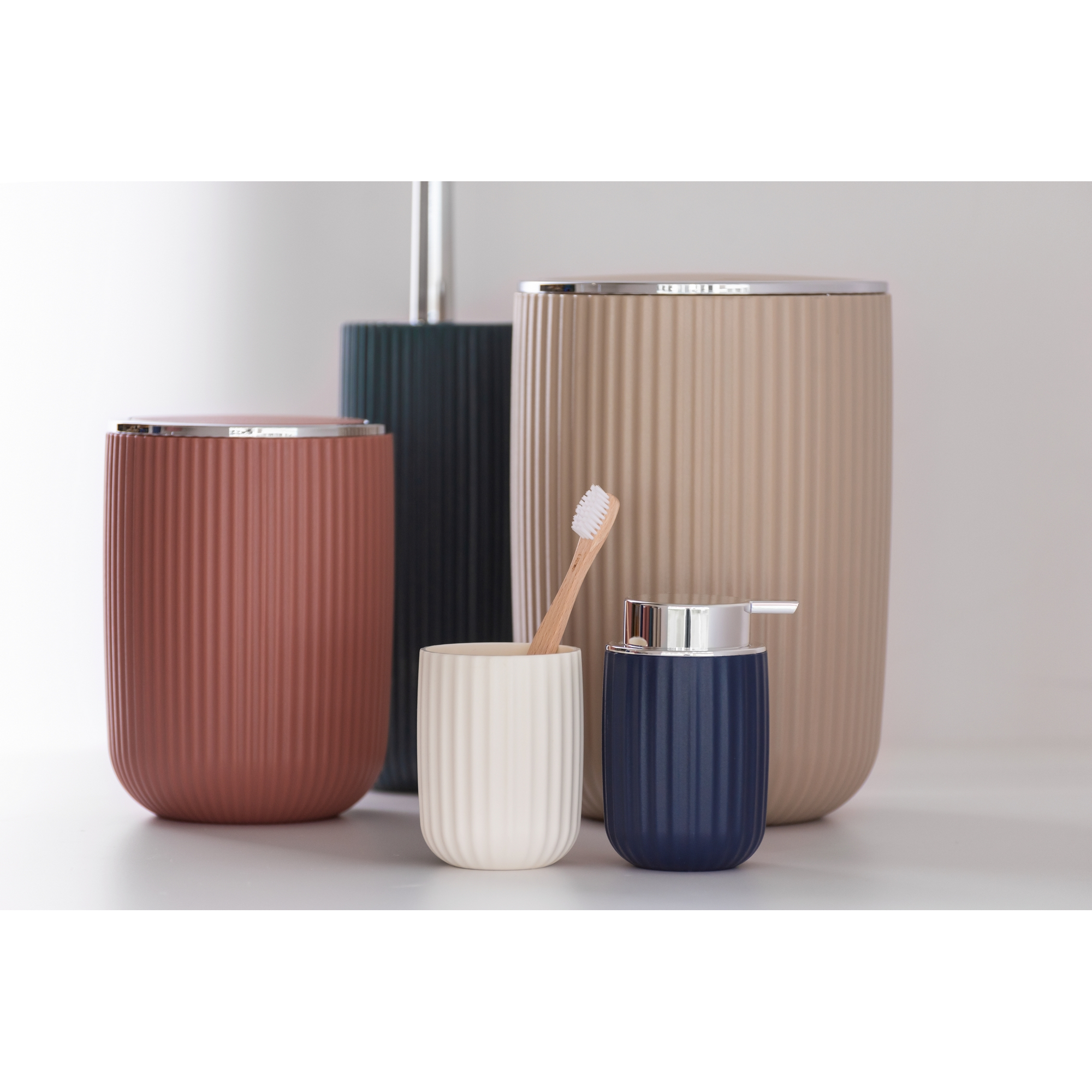 Schwingdeckeleimer 'Agropoli' beige Ø 19 x 27 cm 5,5 l