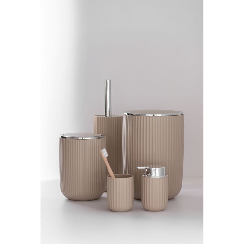 Schwingdeckeleimer 'Agropoli' beige Ø 19 x 27 cm 5,5 l