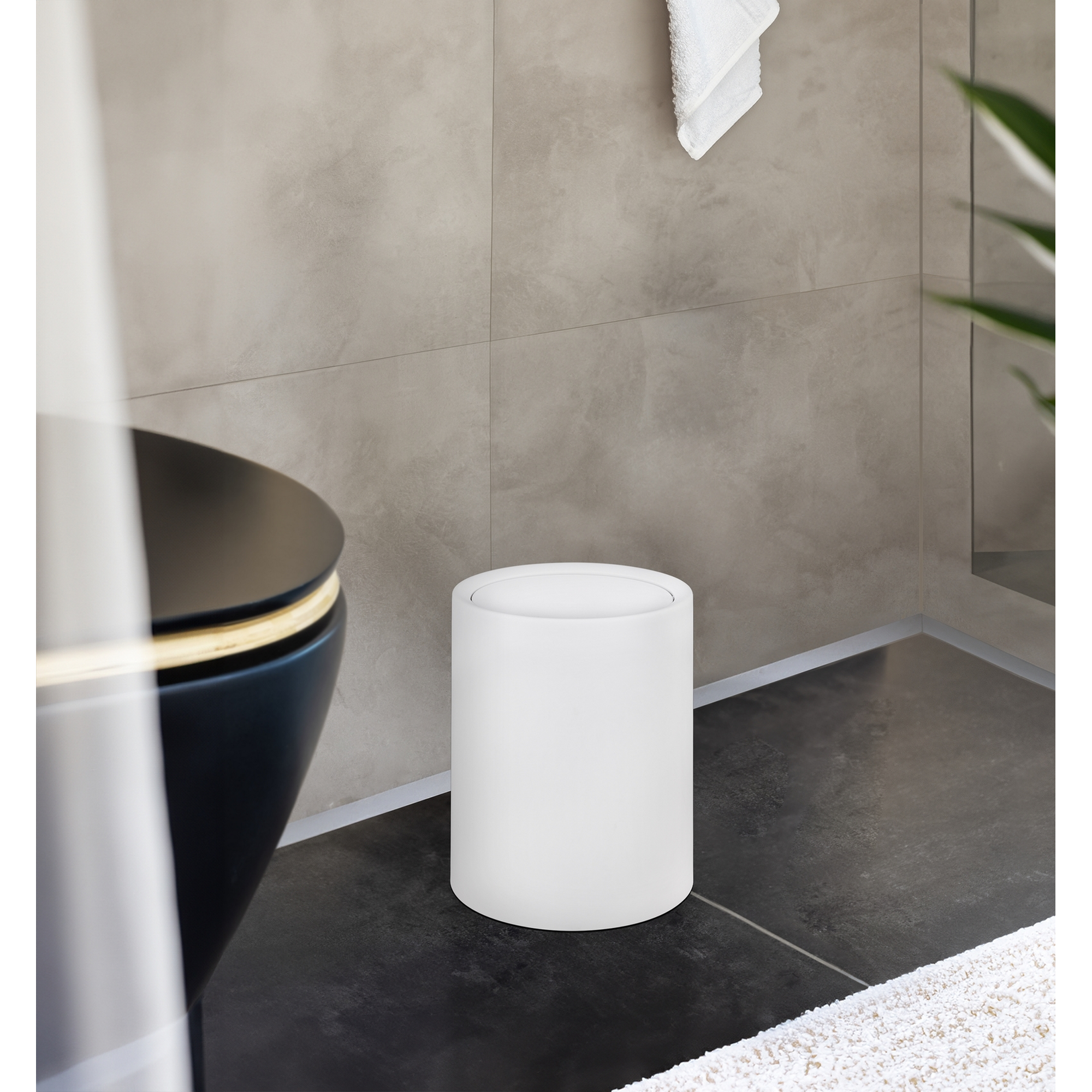 Schwingdeckeleimer 'Atri' weiß Ø 21 x 25,5 cm 6 l