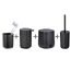 Bad-Accessoire-Set 'Davos' schwarz 4-teilig