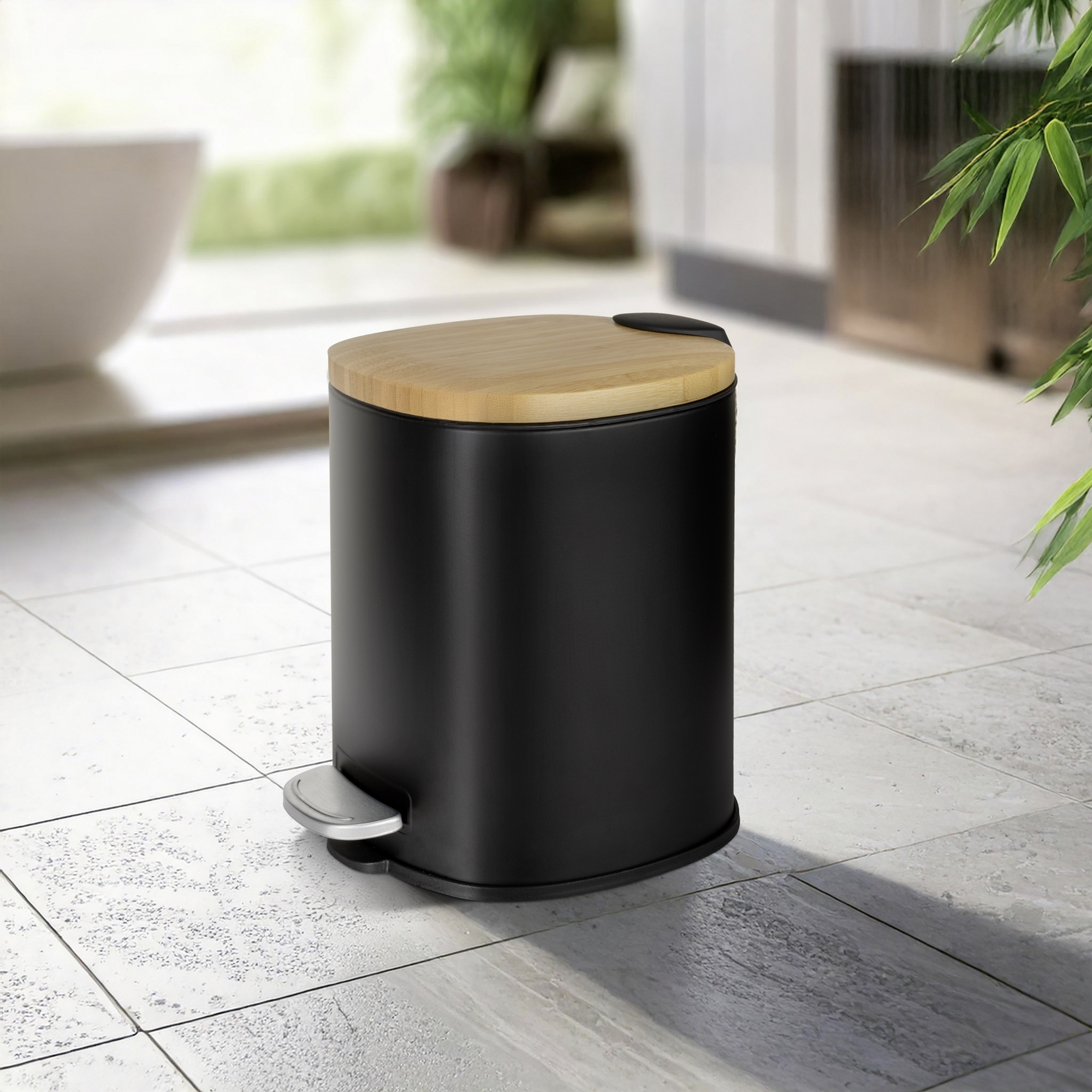 Kosmetikeimer 'Fianema' schwarz 17 x 23,5 x 21 cm 3 l