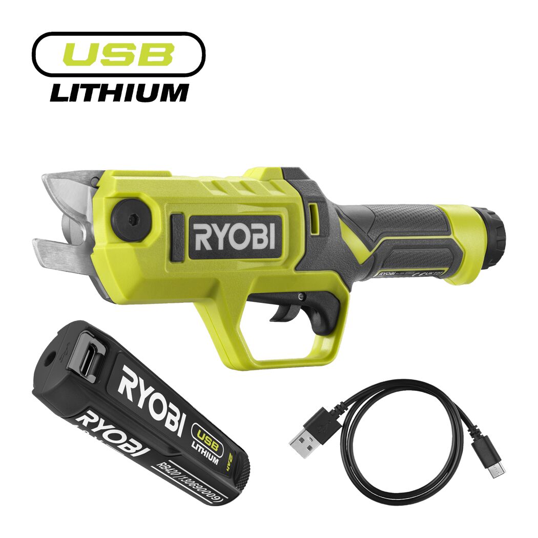Akku-Strauchschere 'RY4CGSA-120' 4 V mit 2,0 Ah Akku und Ladekabel