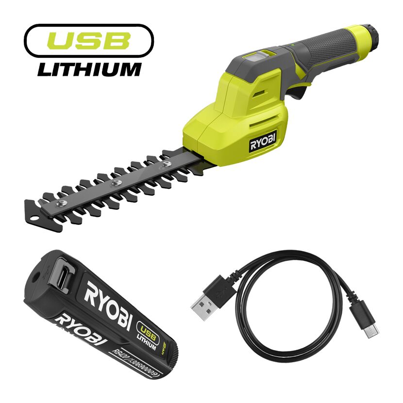 Akku-Gartenschere 'RY4SCA-120' 4 V mit 2,0 Ah Akku und Ladekabel