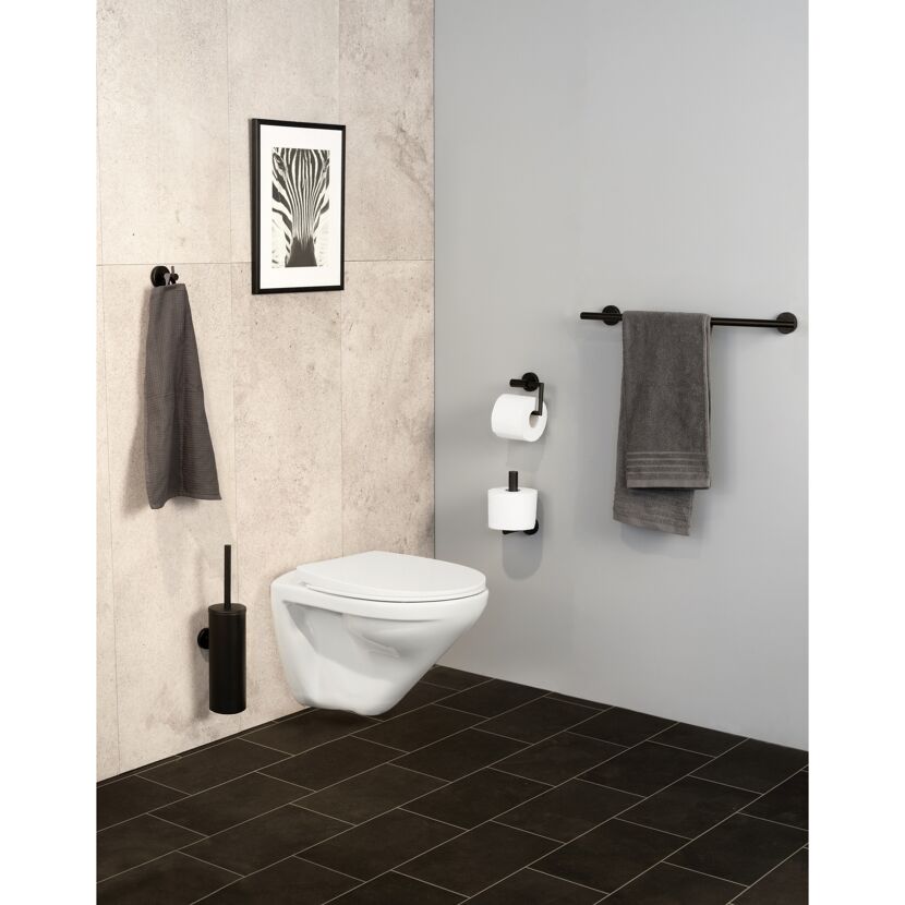 Toilettenpapierhalter 'Bosio' Edelstahl schwarz