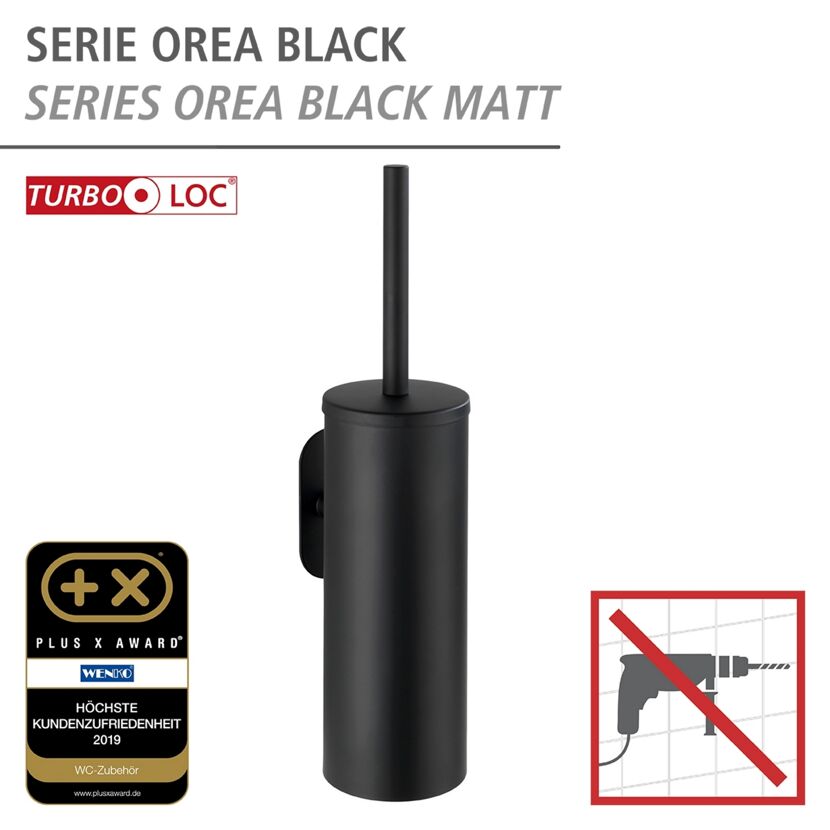 WC-Garnitur 'Orea' Edelstahl schwarz matt