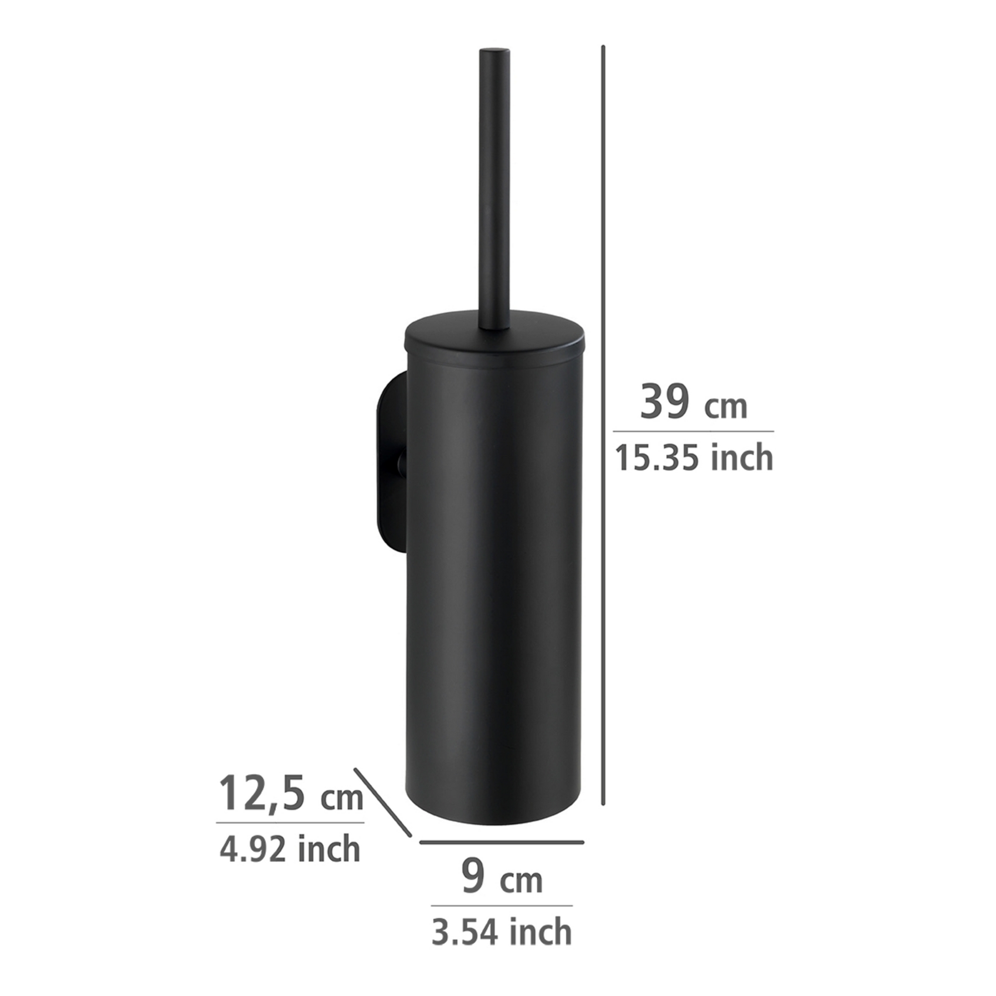 WC-Garnitur 'Orea' Edelstahl schwarz matt
