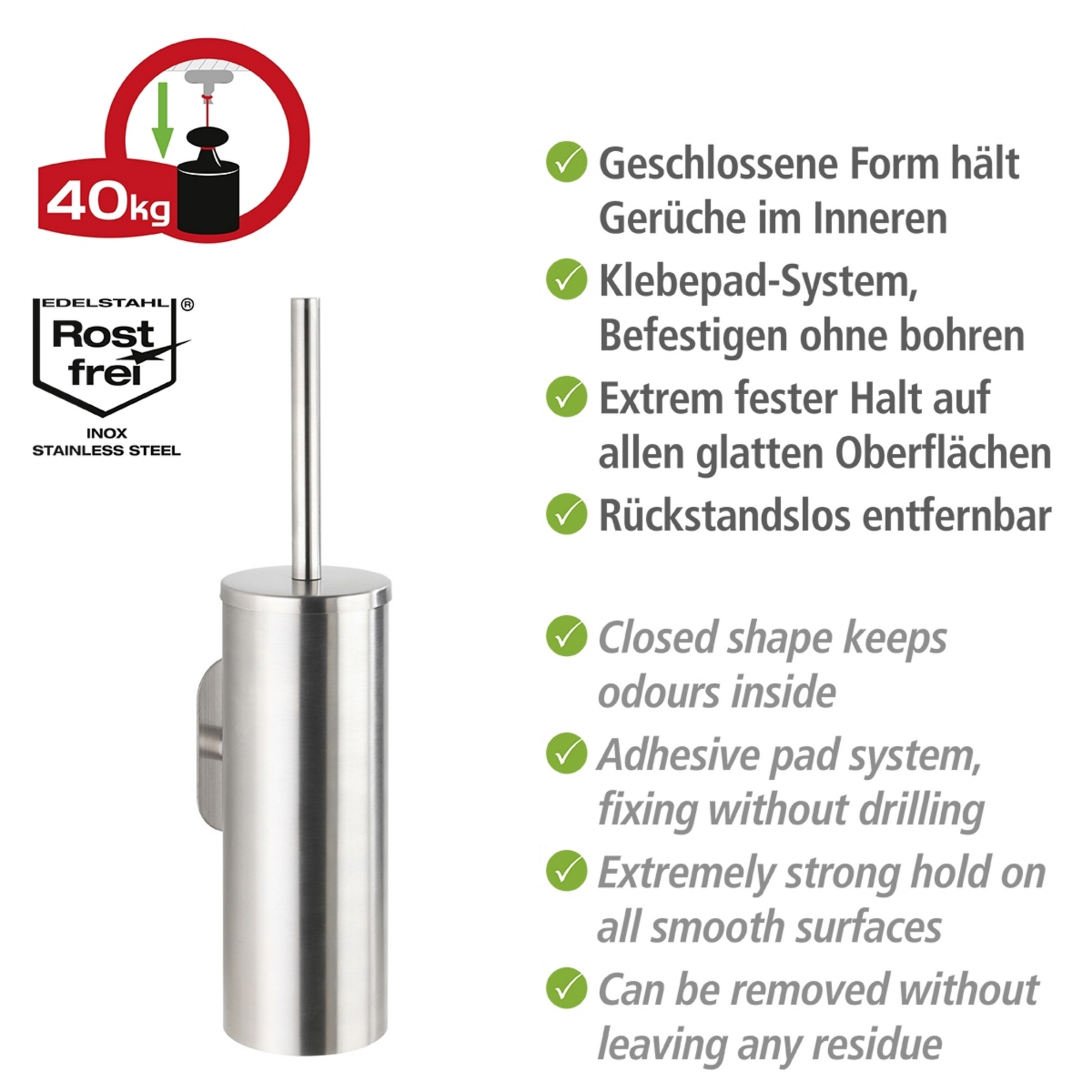 WC-Garnitur 'Orea' Edelstahl matt