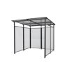 Multifunktionsunterstand 'Bus' anthrazit 227 x 223 x 212 cm