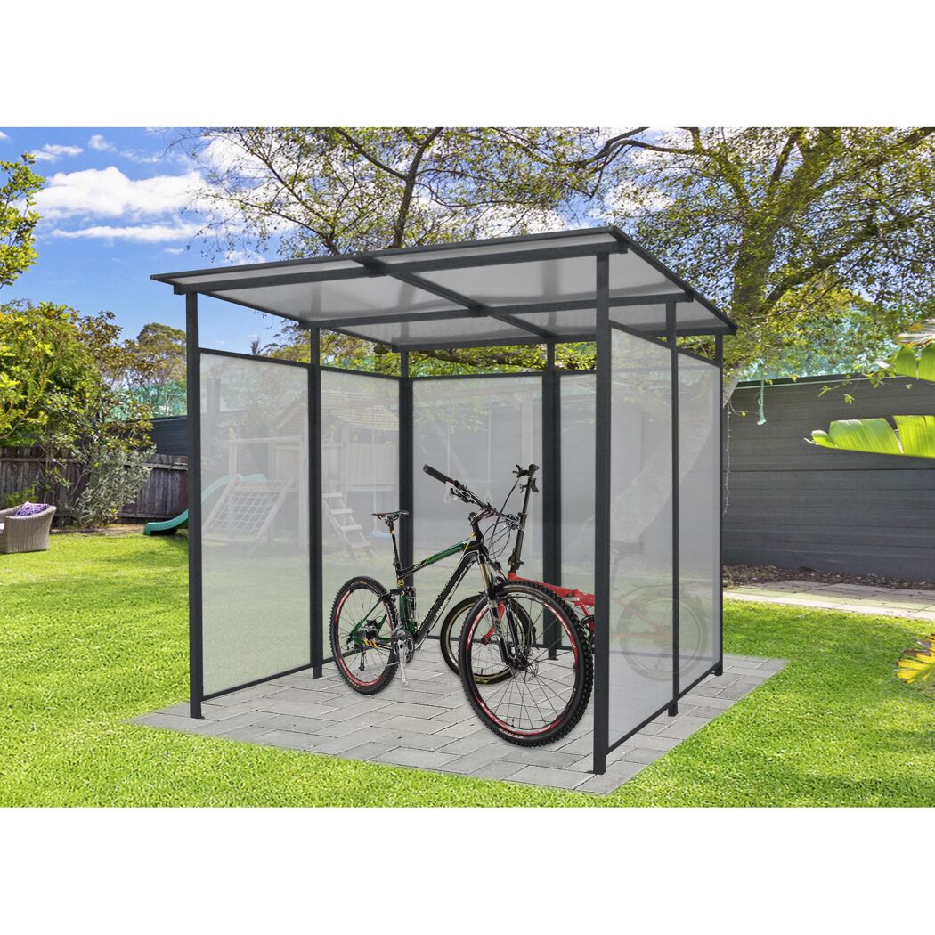 Multifunktionsunterstand 'Bus' anthrazit 227 x 223 x 212 cm