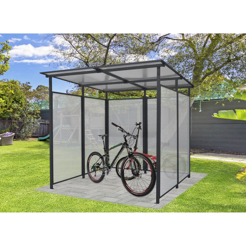 Multifunktionsunterstand 'Bus' anthrazit 227 x 223 x 212 cm