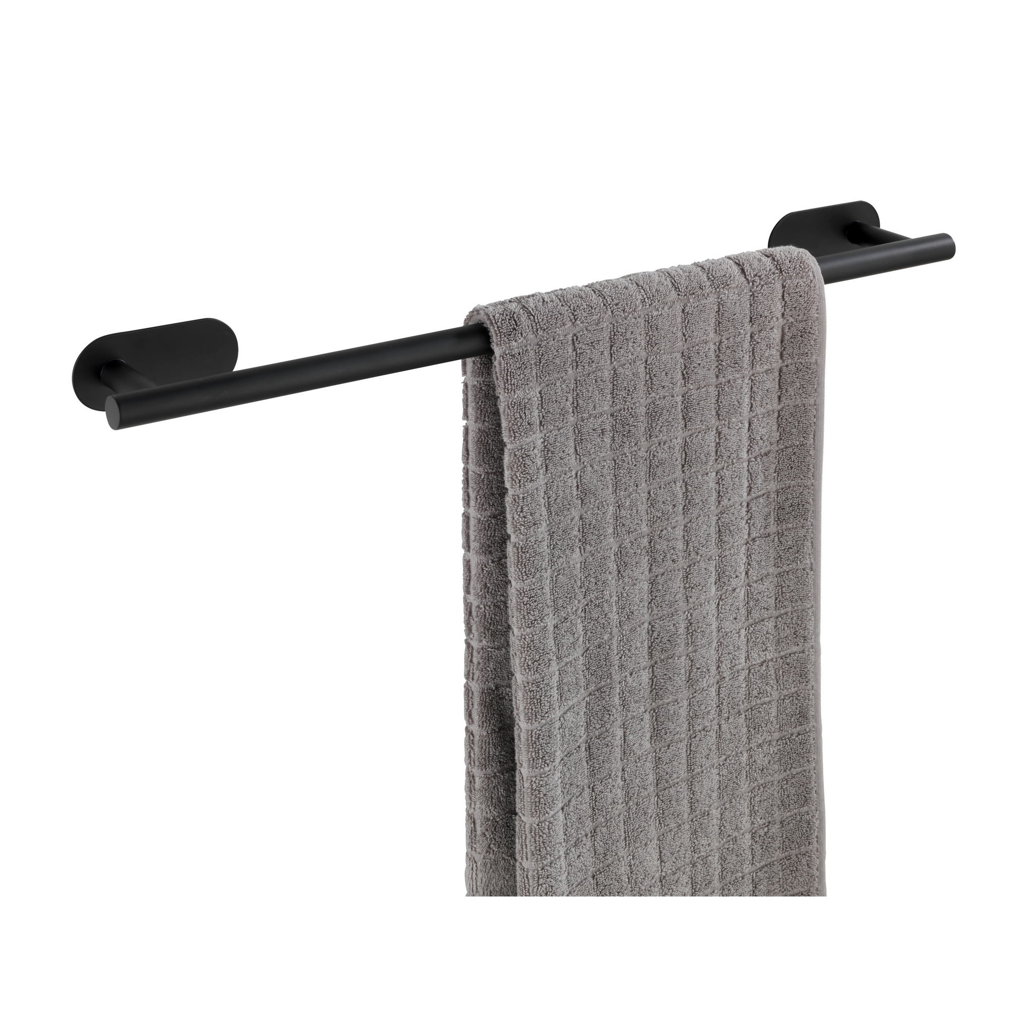 Handtuchstange 'Orea' Edelstahl schwarz 60 x 4,5 x 7 cm