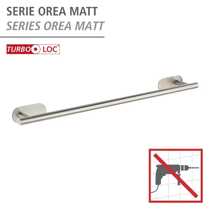 Handtuchstange 'Orea' Edelstahl matt 60 x 4,5 x 12 cm