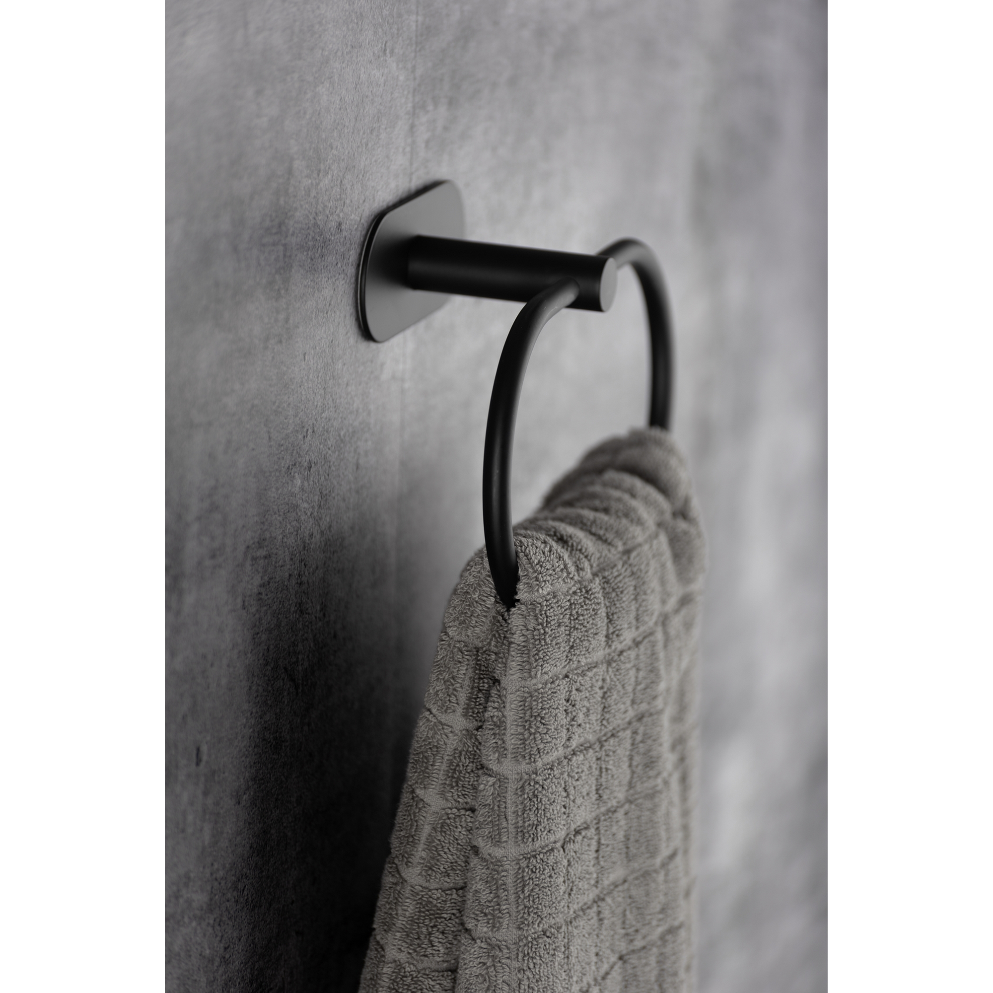 Handtuchring 'Orea' Edelstahl schwarz 20,5 x 12,5 x 7,5 cm