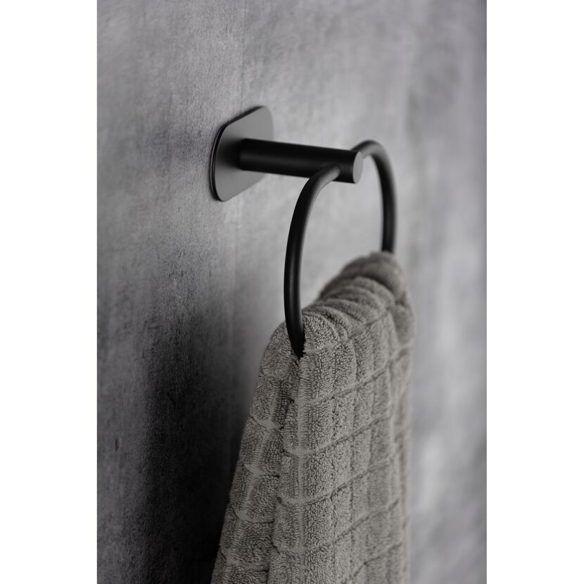 Handtuchring 'Orea' Edelstahl schwarz 20,5 x 12,5 x 7,5 cm