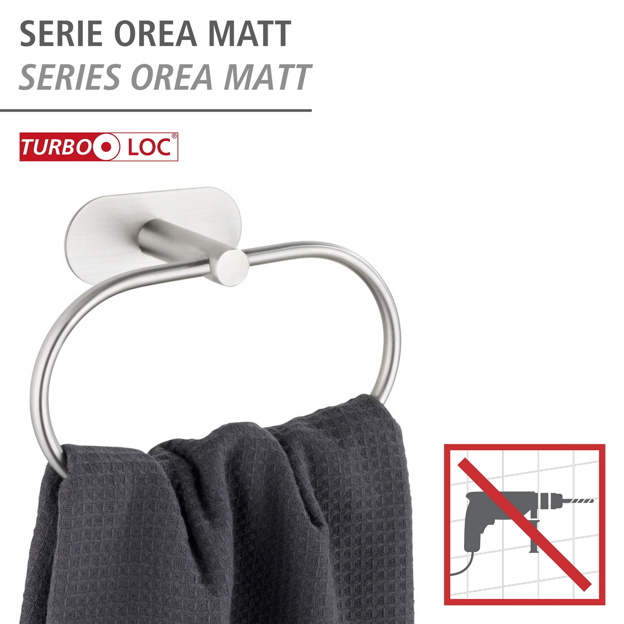 Handtuchring 'Orea' Edelstahl matt 20,5 x 12,5 x 7,5 cm